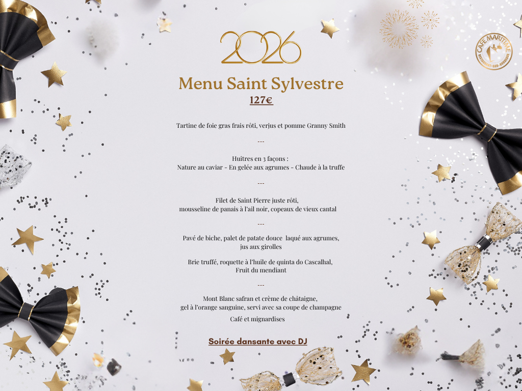 Menu Saint Sylvestre 2025 restaurant Bordeaux