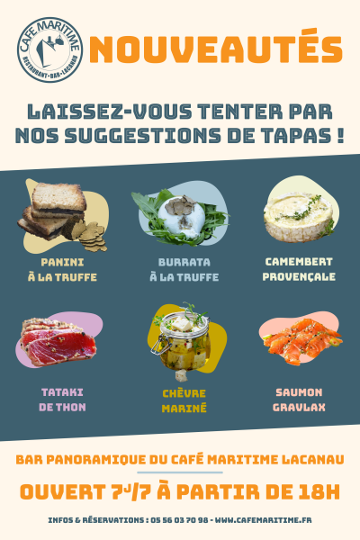 manger des tapas entre amis à Lacanau océan